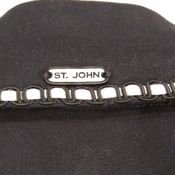 St. John Sport black zip jacket with white trim - Picture 6 of 8